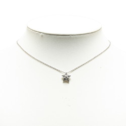 CHANEL Comet Star Diamond Necklace K18WG White Gold Women's