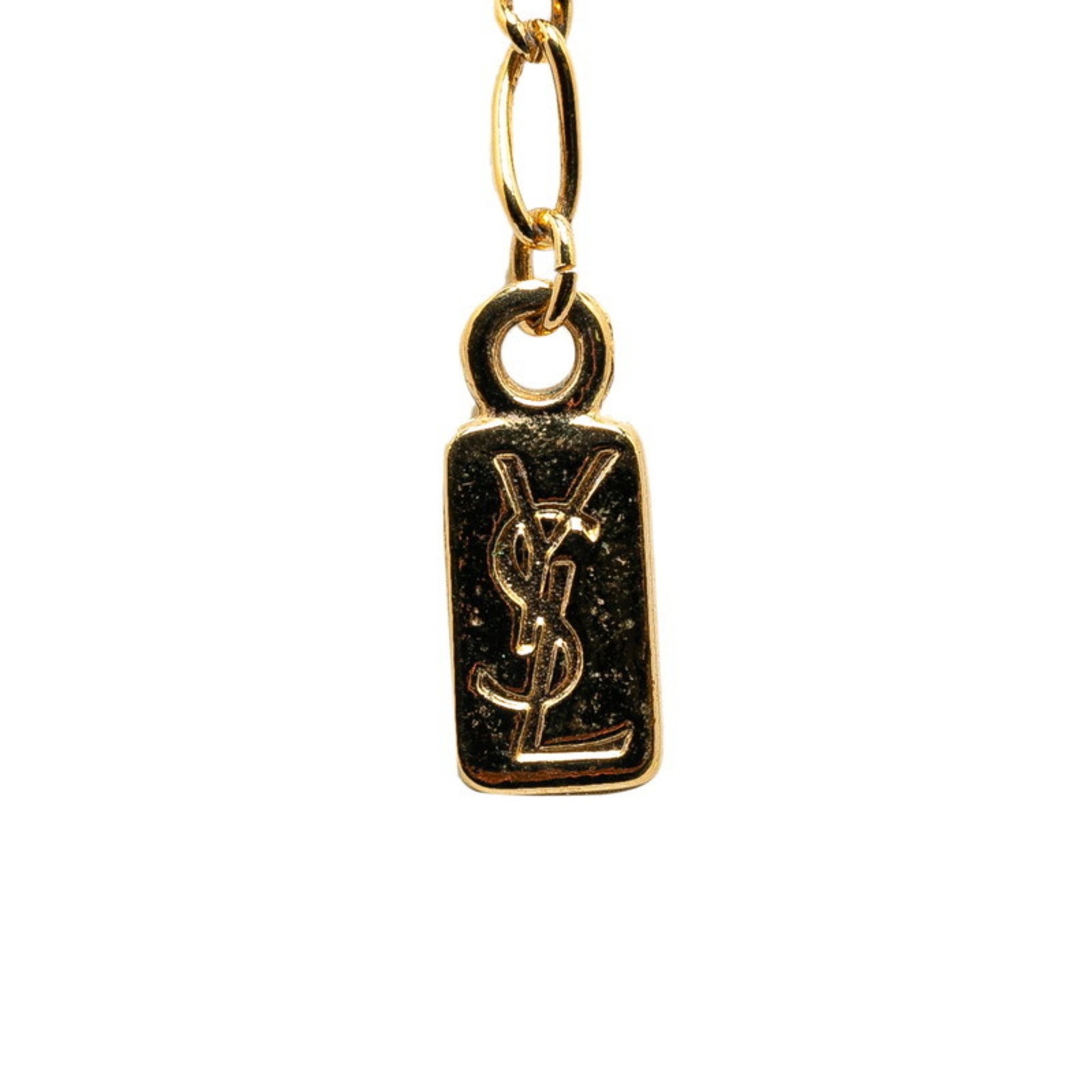 Yves Saint Laurent Saint Laurent Plate Necklace Gold Plated Women's SAINT LAURENT