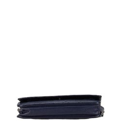 Chanel Coco Mark Matelasse Long Wallet Chain Bag Navy Caviar Skin Women's CHANEL