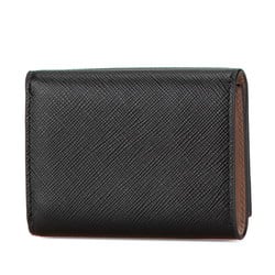 Prada Ribbon Compact Wallet Tri-fold 1MH021 Black Saffiano Women's PRADA