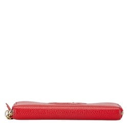 Gucci Soho Interlocking G Tassel Round Long Wallet 598187 Red Leather Women's GUCCI