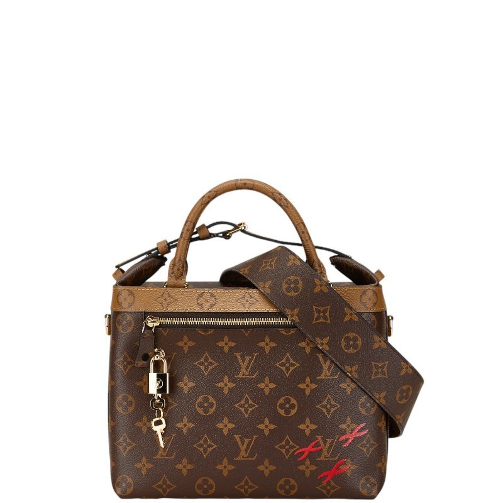 Louis Vuitton Monogram Reverse City Cruiser PM Handbag M42410 Brown PVC Leather Women's LOUIS VUITTON