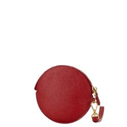 PRADA Coin Case, Purse, 1M1443, Red Saffiano Leather, Women's