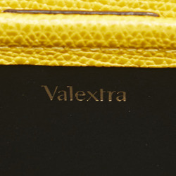 Valextra Trick Track Handbag Yellow Leather Women's