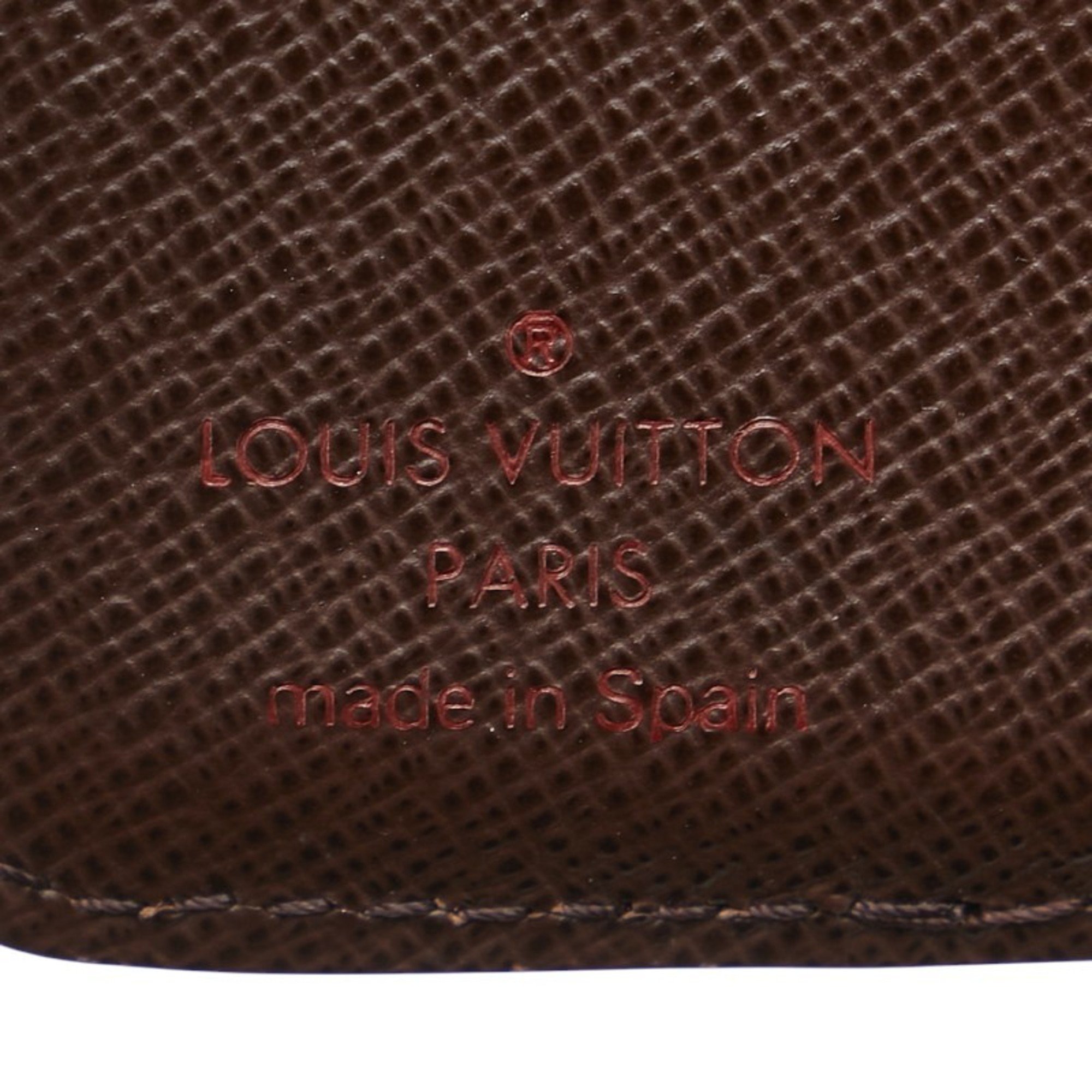 Louis Vuitton Damier Compact Zip Bi-fold Wallet N61668 Ebene Brown PVC Leather Women's LOUIS VUITTON