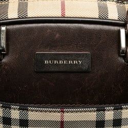 Burberry Nova Check Handbag Beige Brown Canvas Leather Women's BURBERRY