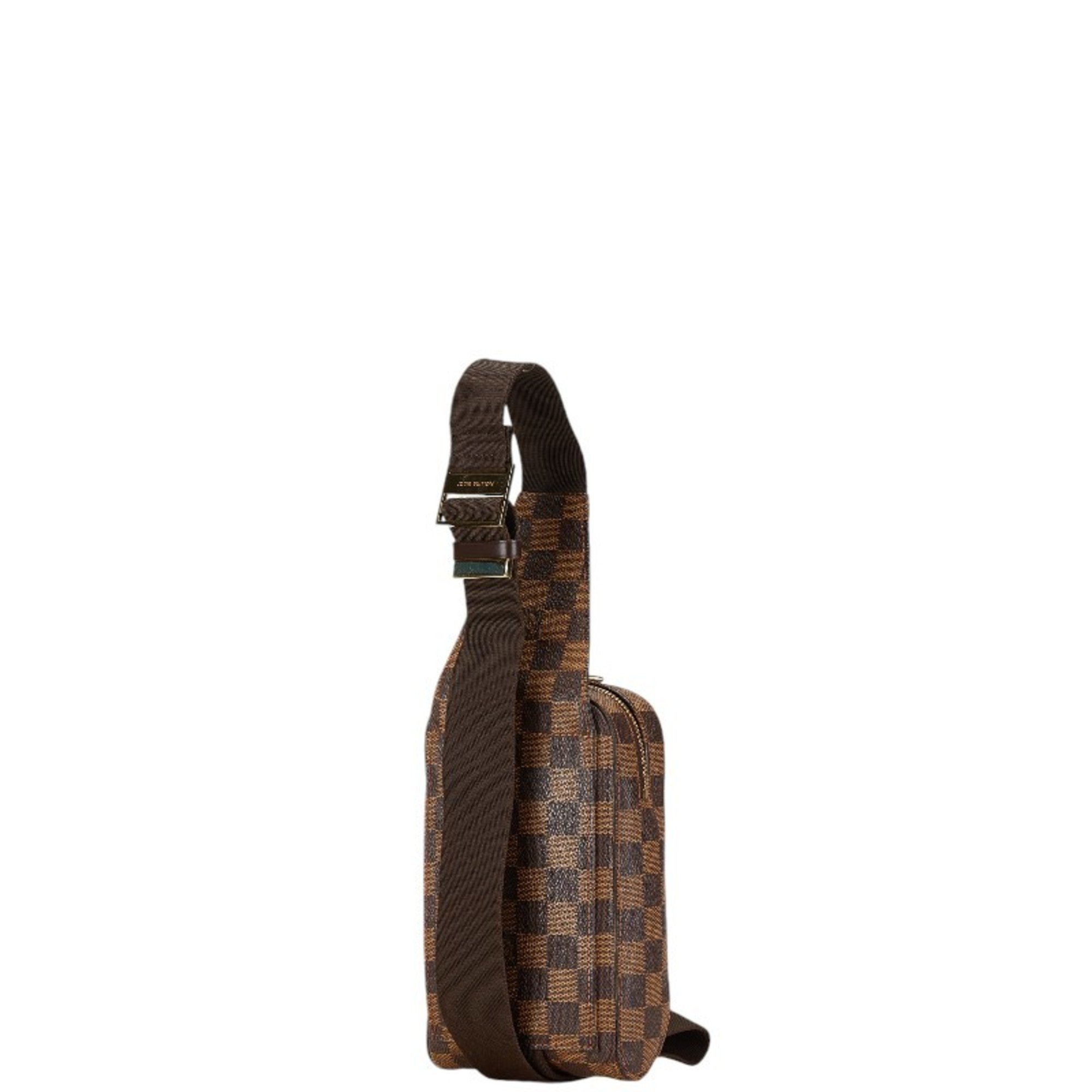 Louis Vuitton Damier Geronimos Shoulder Bag Body Waist N51994 Brown PVC Leather Men's LOUIS VUITTON