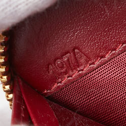 Prada Round Coin Case, Red Leather, Women's, PRADA