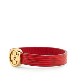 Louis Vuitton Epi Bracelet Flower Action M6532 Rouge Red Leather Plated Women's LOUIS VUITTON