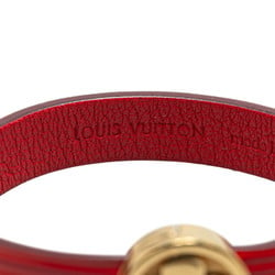 Louis Vuitton Epi Bracelet Flower Action M6532 Rouge Red Leather Plated Women's LOUIS VUITTON