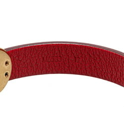 Louis Vuitton Epi Bracelet Flower Action M6532 Rouge Red Leather Plated Women's LOUIS VUITTON