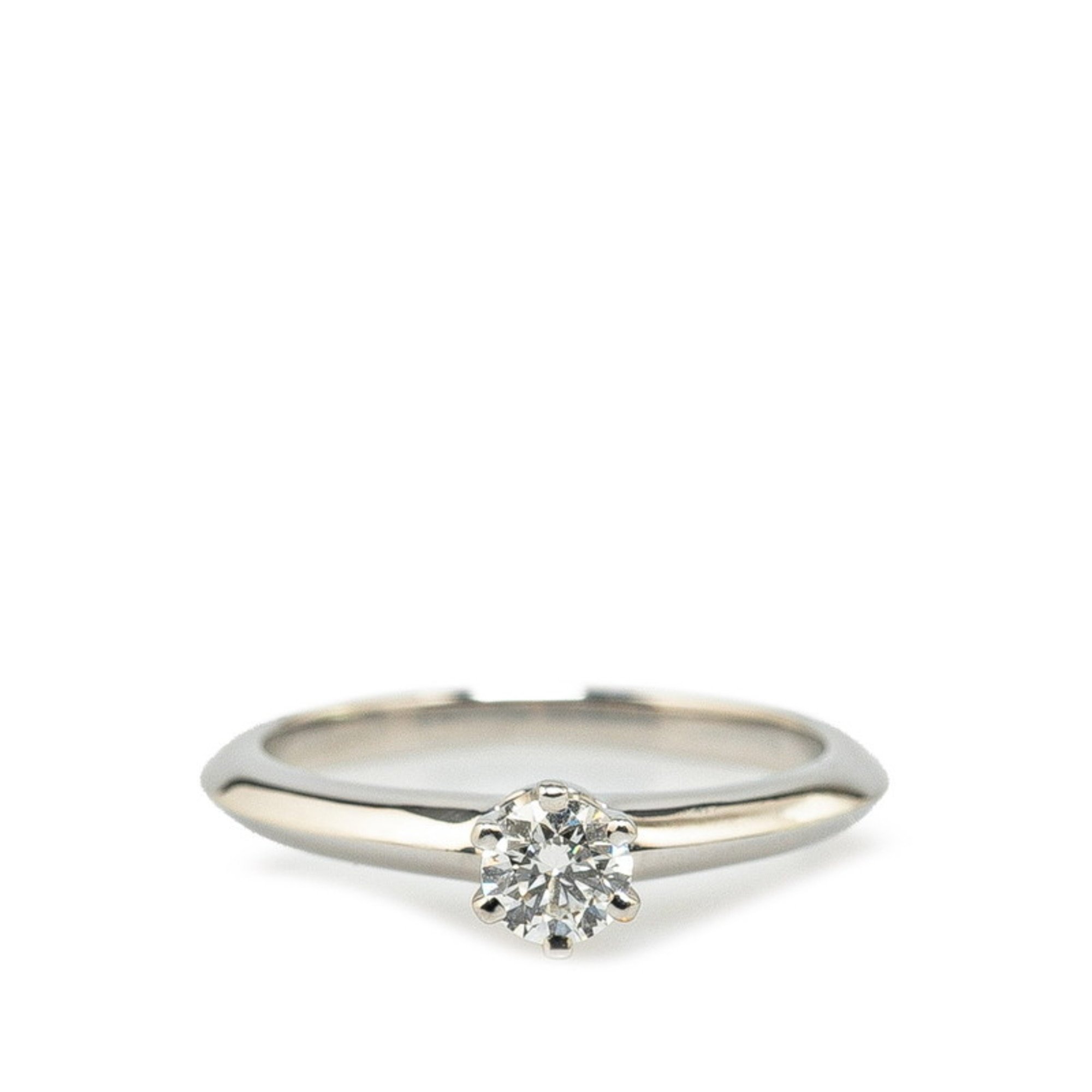 Tiffany solitaire diamond ring, Pt950 platinum, for women, TIFFANY&Co.