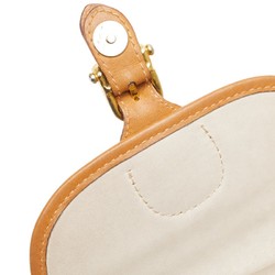 CELINE shoulder bag beige leather women's