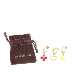 Louis Vuitton Boucle d'Oreille Sweet Monogram Earrings Set of 3 M65370 Gold Red Yellow Plated Women's LOUIS VUITTON