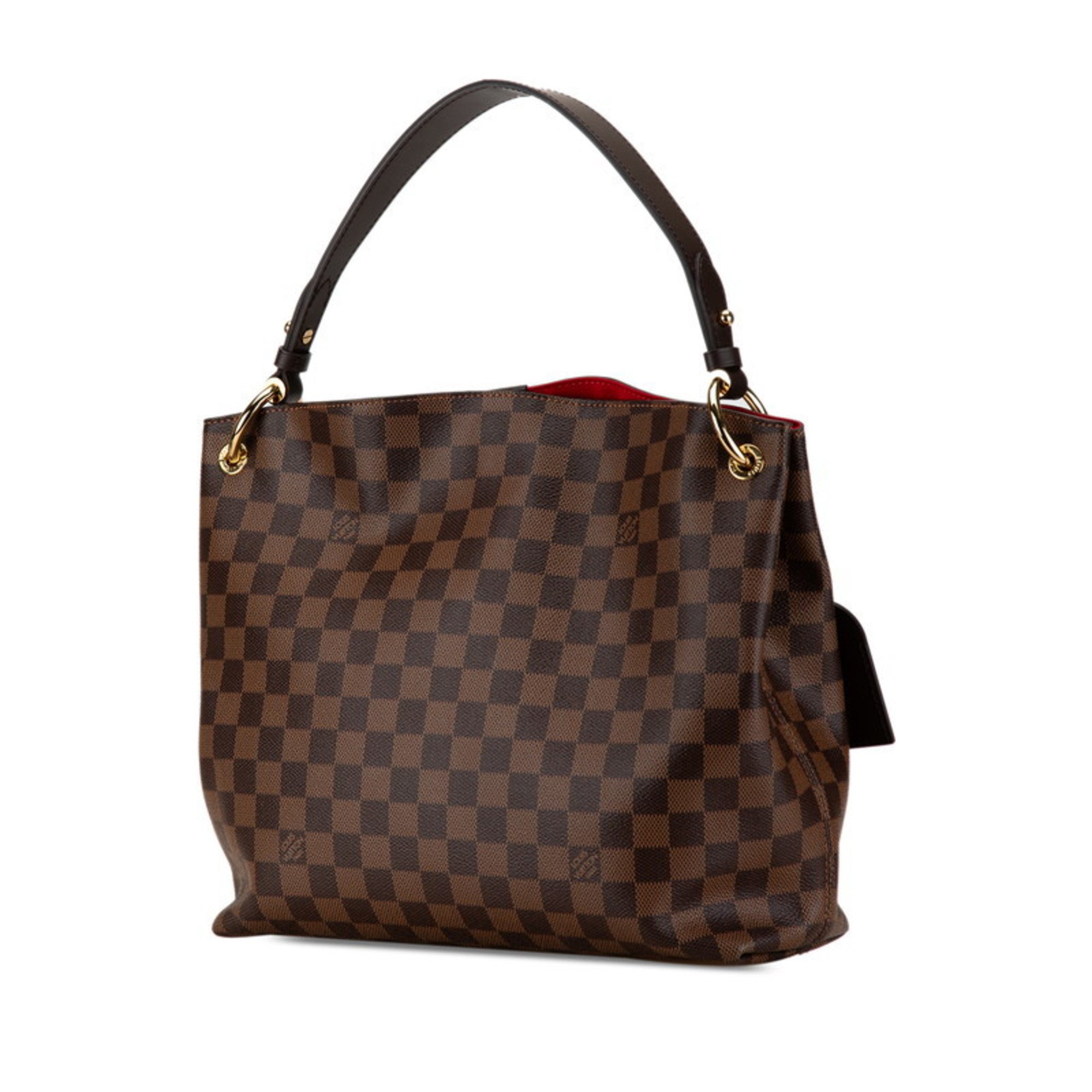 Louis Vuitton Damier Graceful PM Shoulder Bag N44044 Brown PVC Leather Women's LOUIS VUITTON