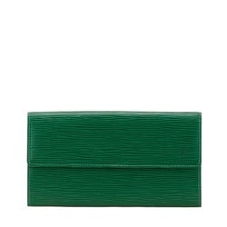 Louis Vuitton Epi Pochette Portemonnay Credit Long Wallet M63574 Green Leather Women's LOUIS VUITTON