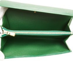 Louis Vuitton Epi Pochette Portemonnay Credit Long Wallet M63574 Green Leather Women's LOUIS VUITTON