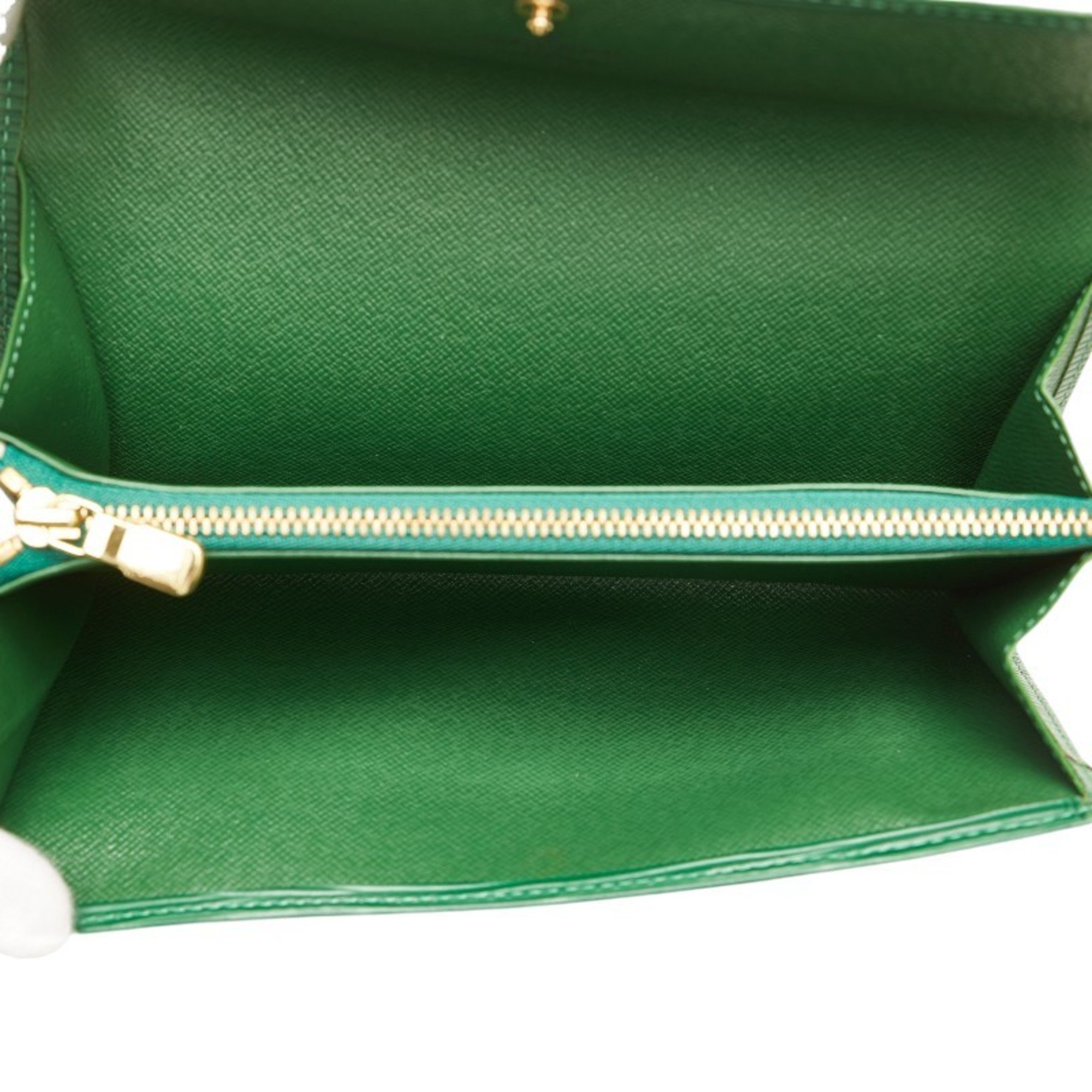 Louis Vuitton Epi Pochette Portemonnay Credit Long Wallet M63574 Green Leather Women's LOUIS VUITTON