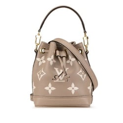 Louis Vuitton Monogram Empreinte Nano Noe Handbag Shoulder Bag M46291 Tourterelle Crème Leather Women's LOUIS VUITTON