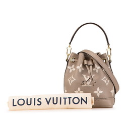 Louis Vuitton Monogram Empreinte Nano Noe Handbag Shoulder Bag M46291 Tourterelle Crème Leather Women's LOUIS VUITTON