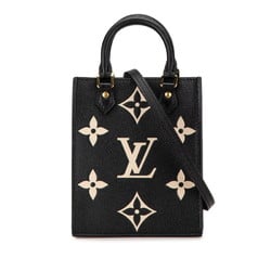 Louis Vuitton Monogram Empreinte Petite Sac Plat Handbag Shoulder Bag M81416 Noir Beige Leather Women's LOUIS VUITTON