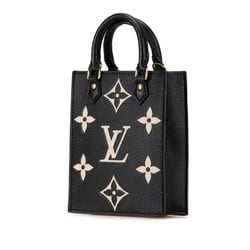 Louis Vuitton Monogram Empreinte Petite Sac Plat Handbag Shoulder Bag M81416 Noir Beige Leather Women's LOUIS VUITTON