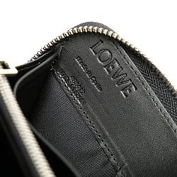 LOEWE Amazona Round Long Wallet Black Leather Women's