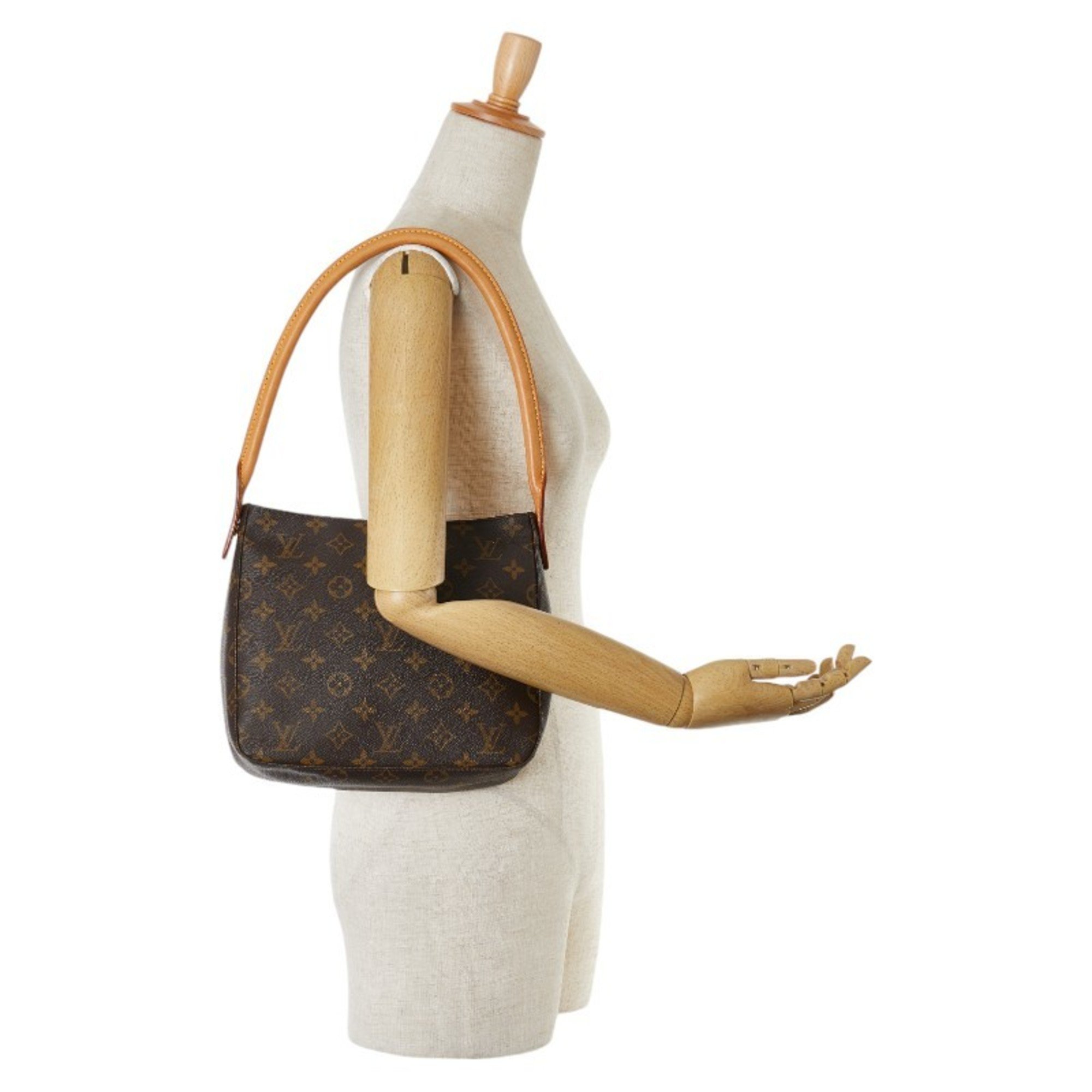 Louis Vuitton Monogram Looping MM Shoulder Bag Handbag M51146 Brown PVC Leather Women's LOUIS VUITTON