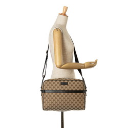 Gucci GG Canvas Shoulder Bag 449173 Beige Brown Leather Women's GUCCI