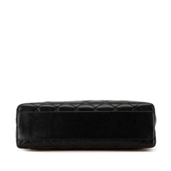 Chanel Matelasse Coco Mark Flap Bag Black Lambskin Women's CHANEL