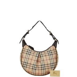 Burberry Nova Check Bag Beige Black PVC Leather Women's BURBERRY