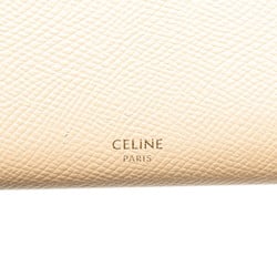 Celine Large Flap Wallet Long 10B563 Beige Leather Women's CELINE