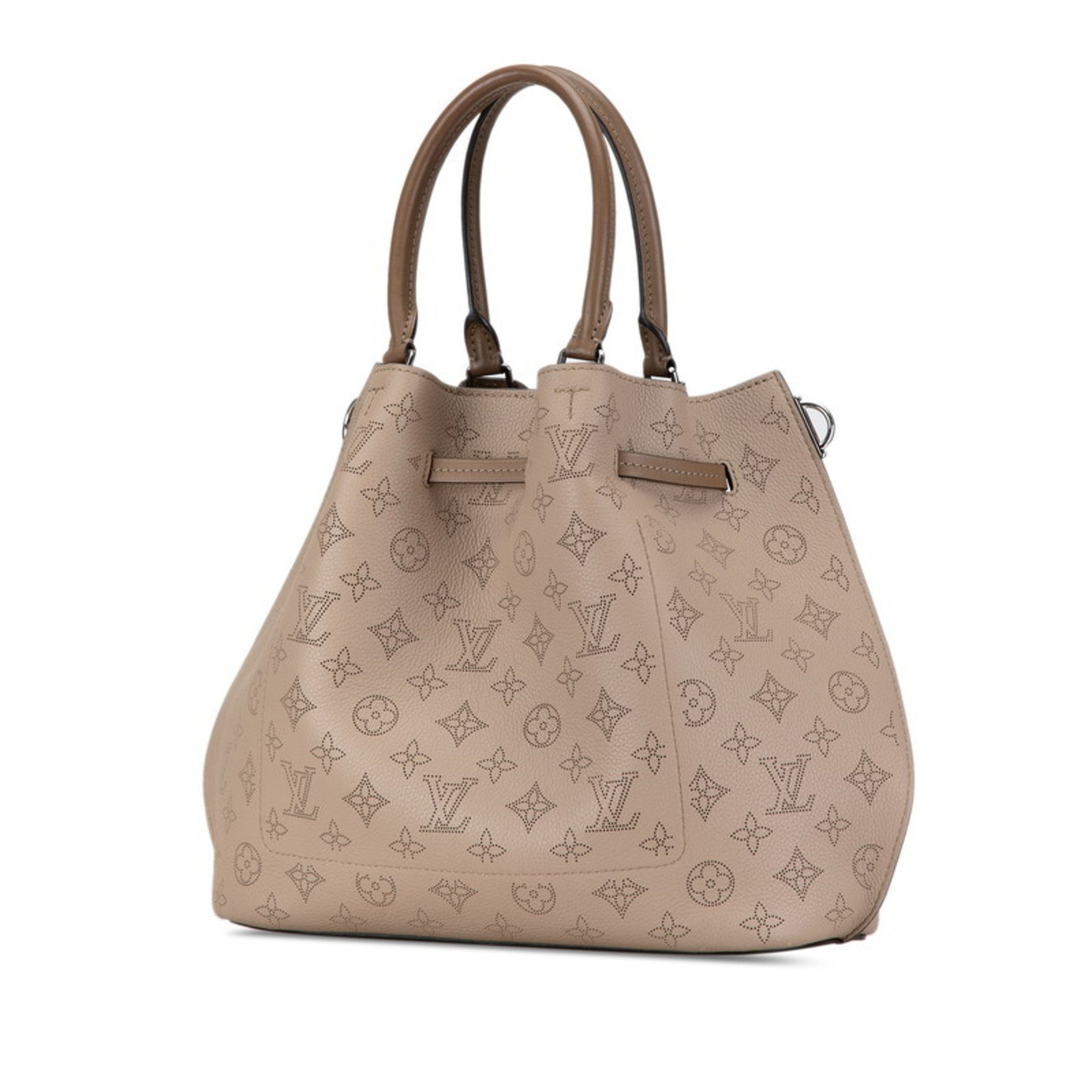 Louis Vuitton Monogram Mahina Girolata Handbag Tote Bag Shoulder M54403 Galle Beige Leather Women's LOUIS VUITTON