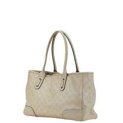 Gucci Guccissima Princess Ribbon Shoulder Bag Tote 163805 Ivory White Canvas Leather Women's GUCCI