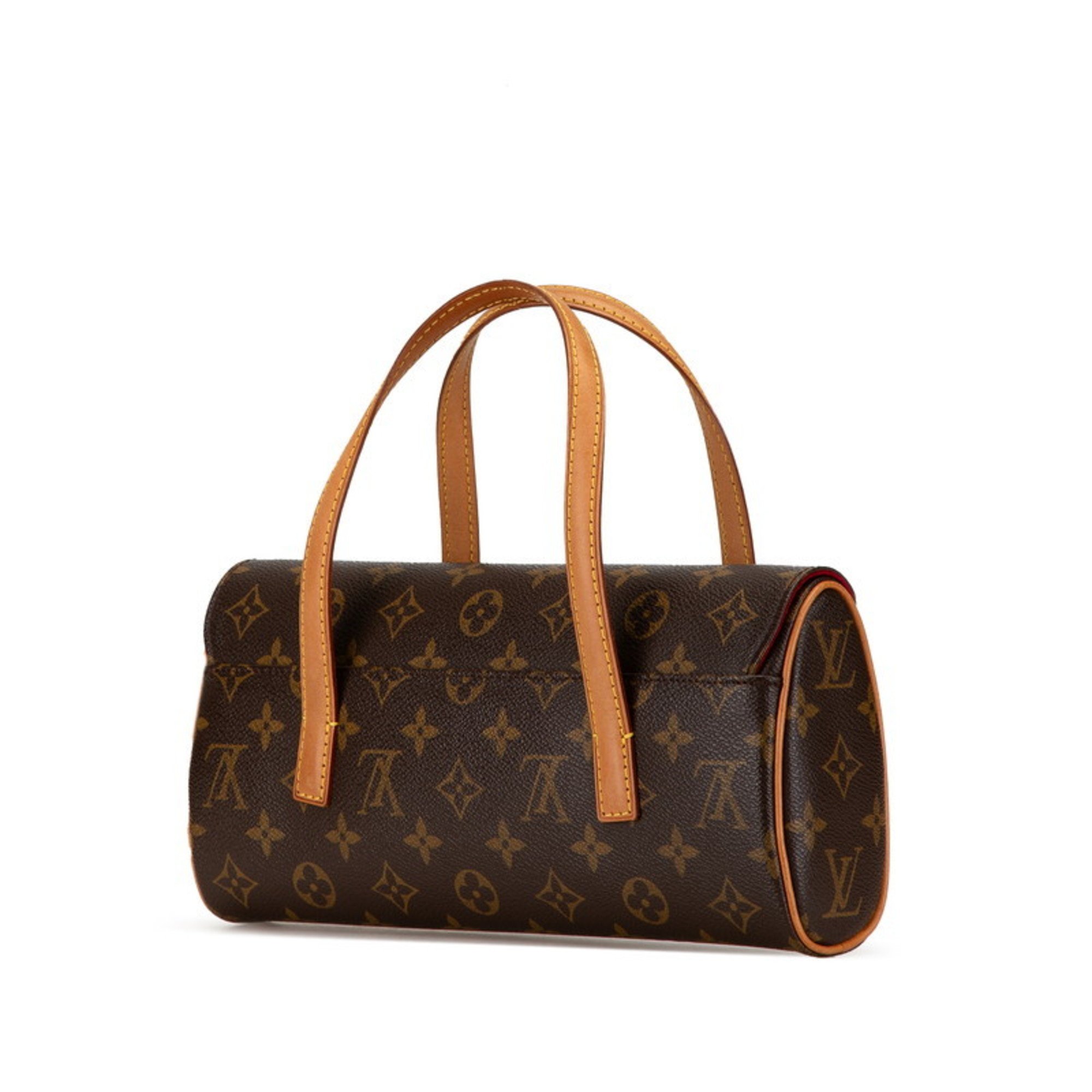 Louis Vuitton Monogram Sonatine Handbag M51902 Brown PVC Leather Women's LOUIS VUITTON