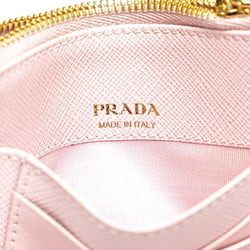 Prada Card Case Coin 1MC067 Pink Saffiano Leather Women's PRADA