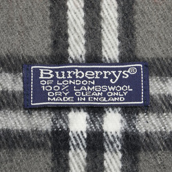 Burberry Nova Check Scarf Grey Black Wool Women's BURBERRY