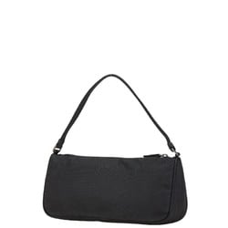 Prada Triangle Plate Pouch Black Nylon Women's PRADA