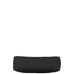 Prada Triangle Plate Pouch Black Nylon Women's PRADA