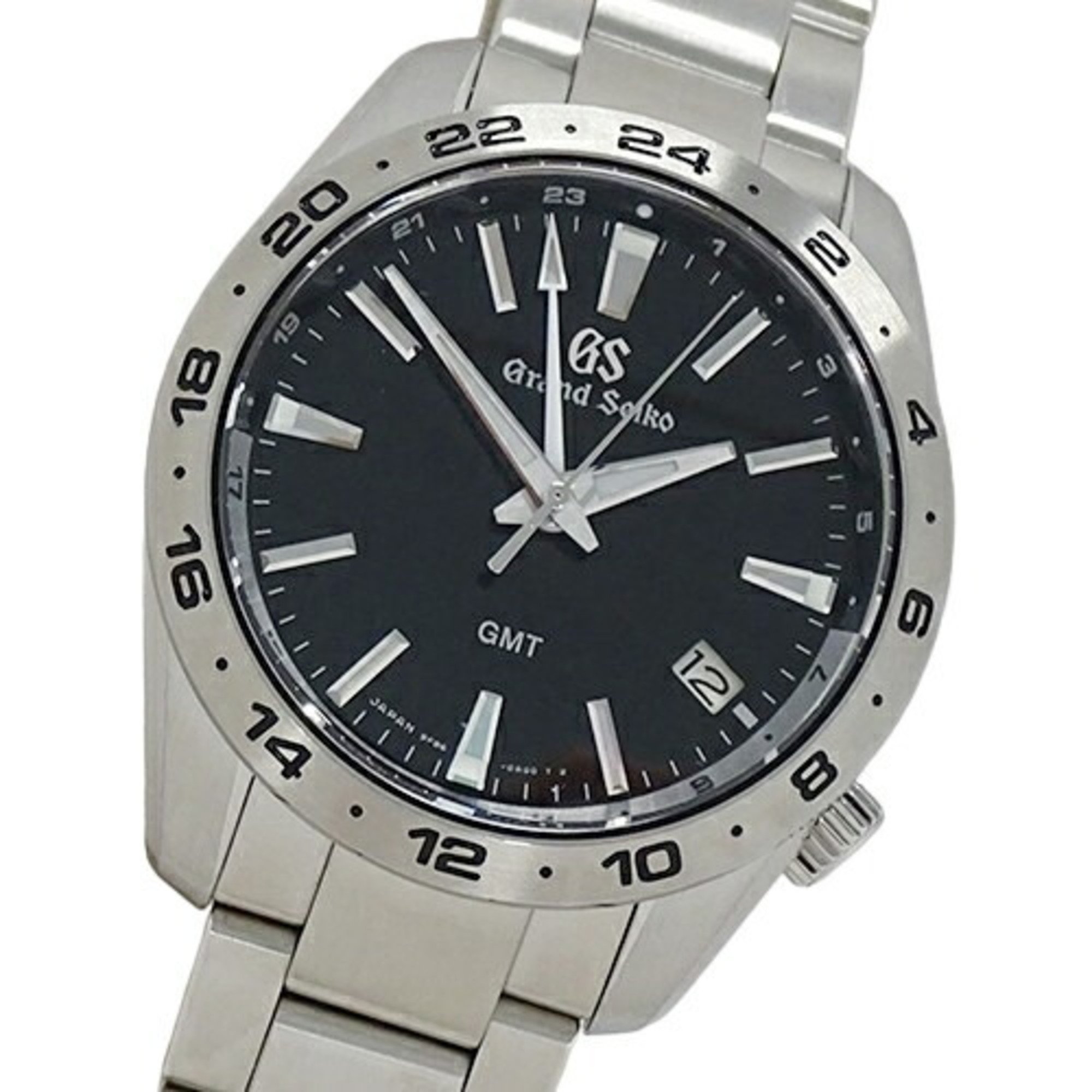 Grand Seiko GRAND SEIKO GS Sports Collection 9F86-0AK0 SBGN027 Watch Men's GMT Date Quartz Stainless Steel SS Silver Black