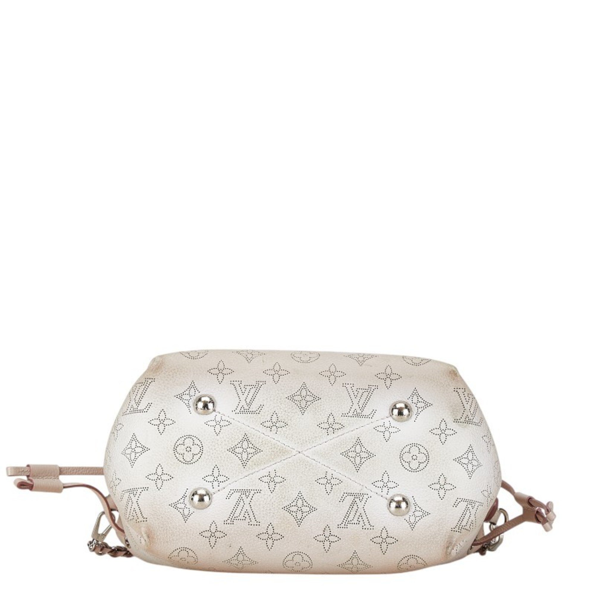 Louis Vuitton Monogram Mahina Bella Handbag Shoulder Bag M57068 Magnolia Leather Women's LOUIS VUITTON