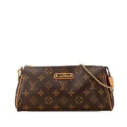 Louis Vuitton Monogram Eva Handbag Chain Shoulder Bag M95567 Brown PVC Leather Women's LOUIS VUITTON