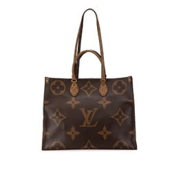 Louis Vuitton Monogram Giant Reverse On the Go GM Tote Bag Shoulder M44576 Brown PVC Leather Women's LOUIS VUITTON