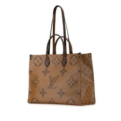 Louis Vuitton Monogram Giant Reverse On the Go GM Tote Bag Shoulder M44576 Brown PVC Leather Women's LOUIS VUITTON