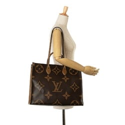 Louis Vuitton Monogram Giant Reverse On the Go GM Tote Bag Shoulder M44576 Brown PVC Leather Women's LOUIS VUITTON