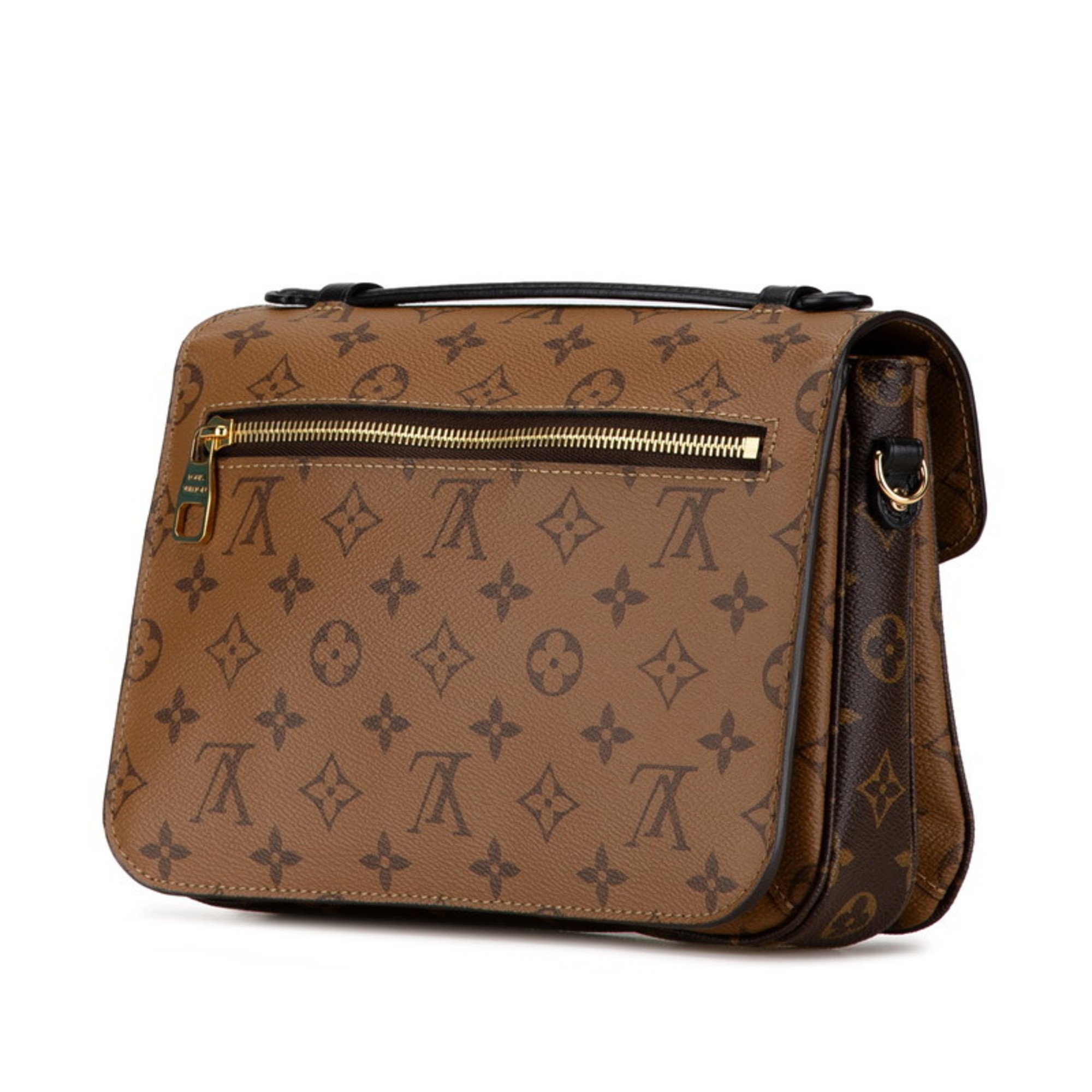 Louis Vuitton Monogram Reverse Pochette Metis MM Handbag Shoulder Bag M41465 Brown PVC Leather Women's LOUIS VUITTON