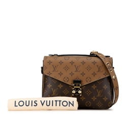 Louis Vuitton Monogram Reverse Pochette Metis MM Handbag Shoulder Bag M41465 Brown PVC Leather Women's LOUIS VUITTON