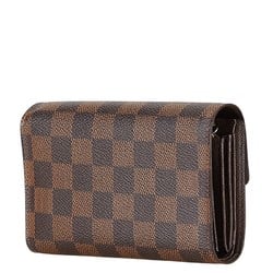 Louis Vuitton Damier Portefeuille Alexandra Bi-fold Wallet N63067 Brown PVC Women's LOUIS VUITTON