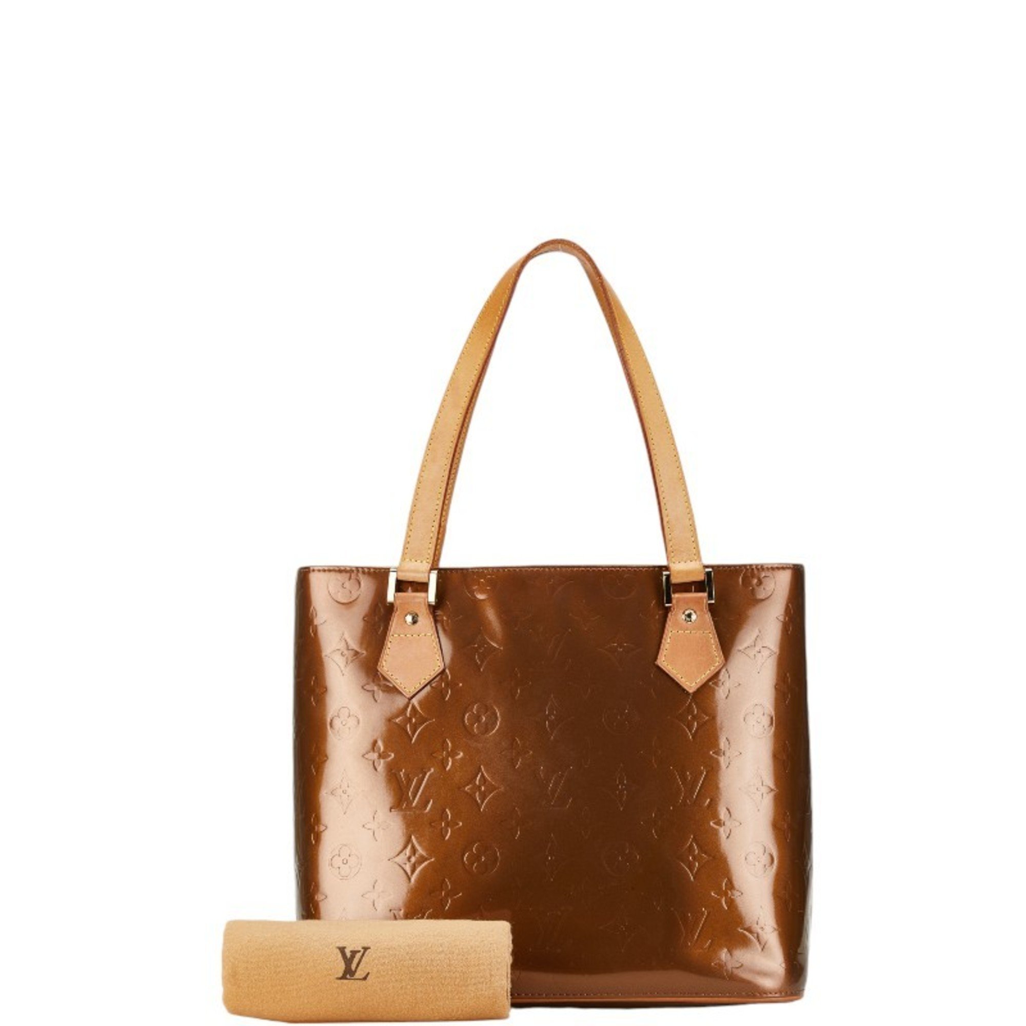 Louis Vuitton Monogram Vernis Houston Tote Bag M91122 Bronze Patent Leather Women's LOUIS VUITTON