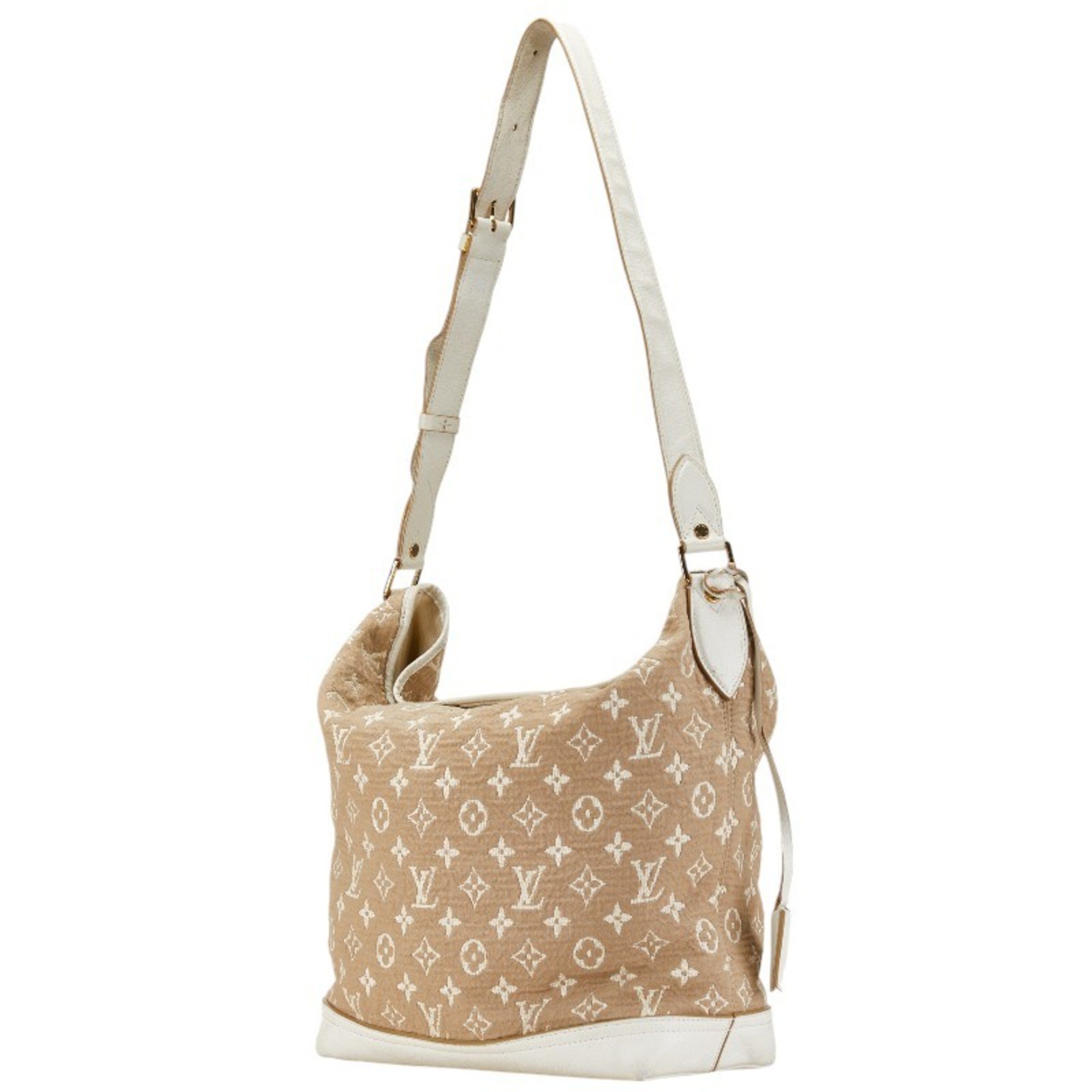 Louis Vuitton Monogram Sabia Buzas PM Shoulder Bag M93499 Blanc White Cotton Leather Women's LOUIS VUITTON